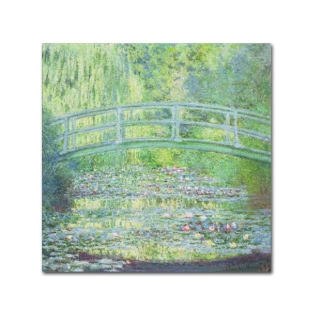 Claude Monet 'Waterlily Pond-The Bridge II' Canvas Art,18x18